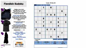 What Fiendishsudoku.com website looked like in 2021 (2 years ago)