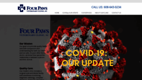 What Fourpawsvetclinic.com website looked like in 2021 (2 years ago)