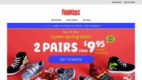 What Fabkids.com website looked like in 2021 (2 years ago)