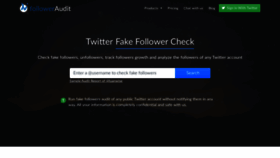 What Followeraudit.com website looked like in 2021 (2 years ago)