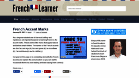 What Frenchlearner.com website looked like in 2021 (2 years ago)