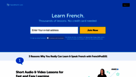What Frenchpod101.com website looked like in 2021 (2 years ago)