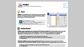 What Filebot.net website looked like in 2021 (2 years ago)