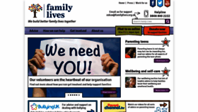 What Familylives.org.uk website looked like in 2021 (2 years ago)