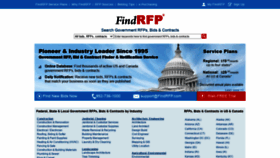 What Findrfp.com website looked like in 2021 (2 years ago)