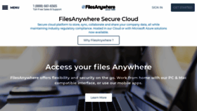 What Filesanywhere.com website looked like in 2021 (2 years ago)