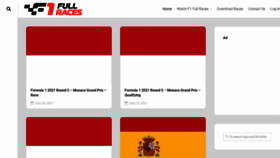 What F1fullraces.com website looked like in 2021 (2 years ago)