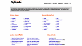 What Flightpedia.org website looked like in 2021 (4 years ago)