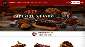 What Famousdaves.com website looked like in 2021 (2 years ago)