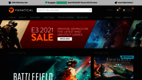 What Fanatical.com website looked like in 2021 (2 years ago)