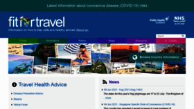 What Fitfortravel.nhs.uk website looked like in 2021 (2 years ago)