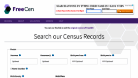 What Freecen.org.uk website looked like in 2021 (4 years ago)