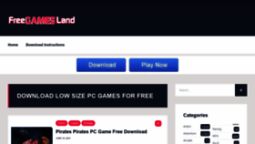 What Freegamesland.net website looked like in 2021 (2 years ago)