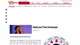 What Free-horoscope.com website looked like in 2021 (2 years ago)
