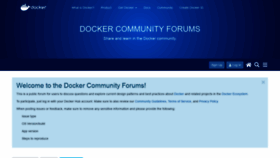 What Forums.docker.com website looked like in 2021 (4 years ago)
