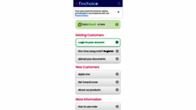 What Finchoice.mobi website looked like in 2021 (2 years ago)