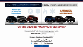 What Fordsalutesthosewhoserve.com website looked like in 2021 (2 years ago)