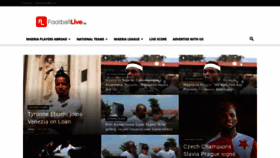 What Footballlive.ng website looked like in 2021 (2 years ago)