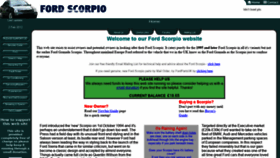 What Fordscorpio.co.uk website looked like in 2021 (4 years ago)