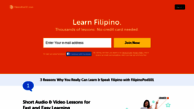 What Filipinopod101.com website looked like in 2021 (2 years ago)