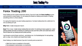 What Forextrading200.com website looked like in 2021 (2 years ago)