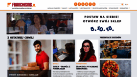 What Franchising.pl website looked like in 2021 (3 years ago)
