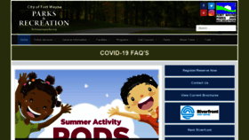 What Fortwayneparks.org website looked like in 2021 (2 years ago)