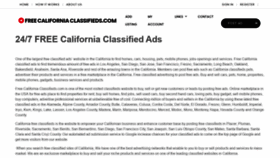 What Freecaliforniaclassifieds.com website looked like in 2021 (2 years ago)