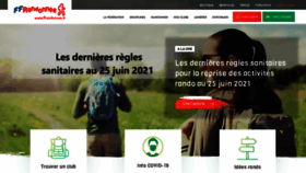What Ffrandonnee.fr website looked like in 2021 (2 years ago)