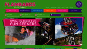 What Flambards.co.uk website looked like in 2021 (2 years ago)