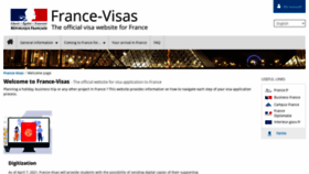 What France-visas.gouv.fr website looked like in 2021 (2 years ago)