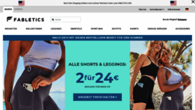 What Fabletics.de website looked like in 2021 (2 years ago)