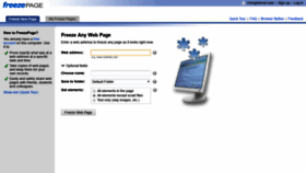 What Freezepage.com website looked like in 2021 (2 years ago)