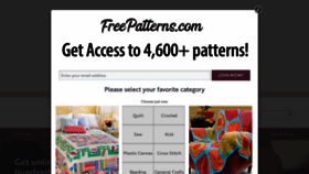 What Freepatterns.com website looked like in 2021 (2 years ago)