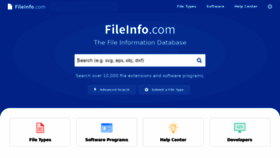 What Fileinfo.net website looked like in 2021 (2 years ago)