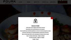 What Fourkrestaurant.com website looked like in 2021 (2 years ago)