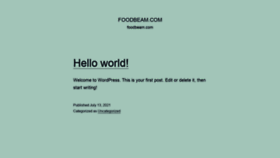 What Foodbeam.com website looked like in 2021 (2 years ago)