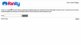 What Fanity.com website looked like in 2011 (13 years ago)