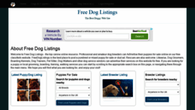 What Freedoglistings.co.uk website looked like in 2021 (2 years ago)