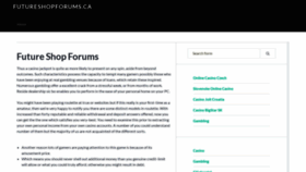 What Futureshopforums.ca website looked like in 2021 (2 years ago)