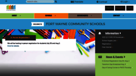 What Fortwayneschools.org website looked like in 2021 (2 years ago)