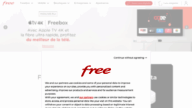 What Free.fr website looked like in 2021 (2 years ago)