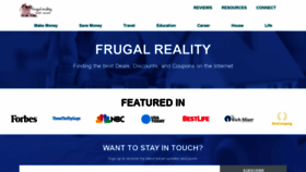 What Frugalreality.com website looked like in 2021 (2 years ago)