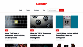 What Famikeep.com website looked like in 2021 (2 years ago)