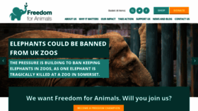 What Freedomforanimals.org.uk website looked like in 2021 (2 years ago)
