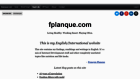 What Fplanque.com website looked like in 2021 (2 years ago)