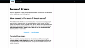 What Formula1live.org website looked like in 2021 (2 years ago)