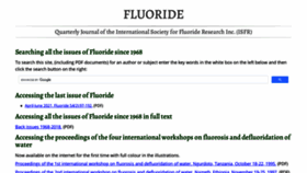 What Fluorideresearch.org website looked like in 2021 (2 years ago)