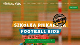 What Football-kids.com website looked like in 2021 (2 years ago)