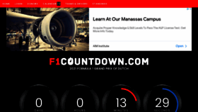 What F1countdown.com website looked like in 2021 (2 years ago)